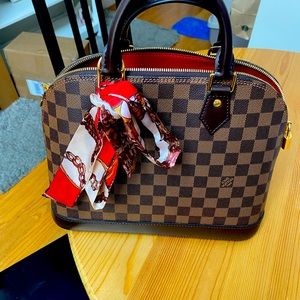 Louis Vuitton Alma N53151 Brown Damier Ebene Canvas Tote